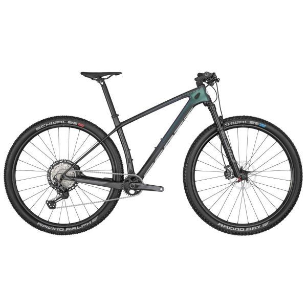 Bicicleta Scott Scale RC azul con detalles en negro, estilo cross-country